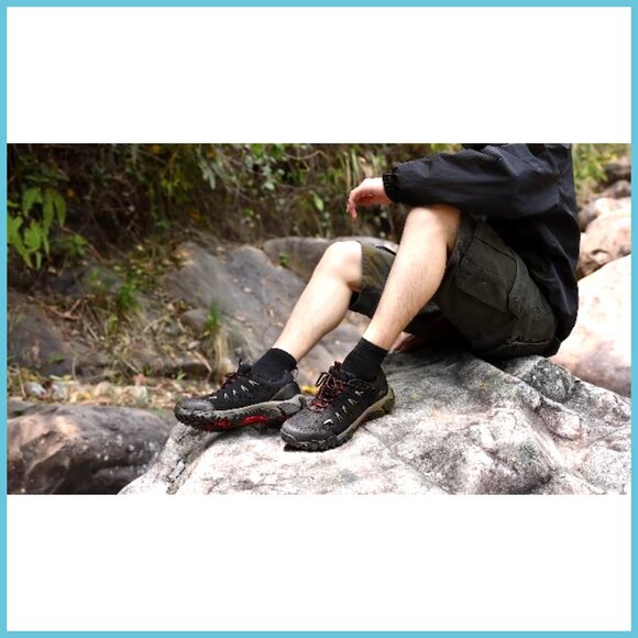 Men\'s Waterproof Hiking Shoes Lightweight Anti Slip Outdoor Ankle Boots